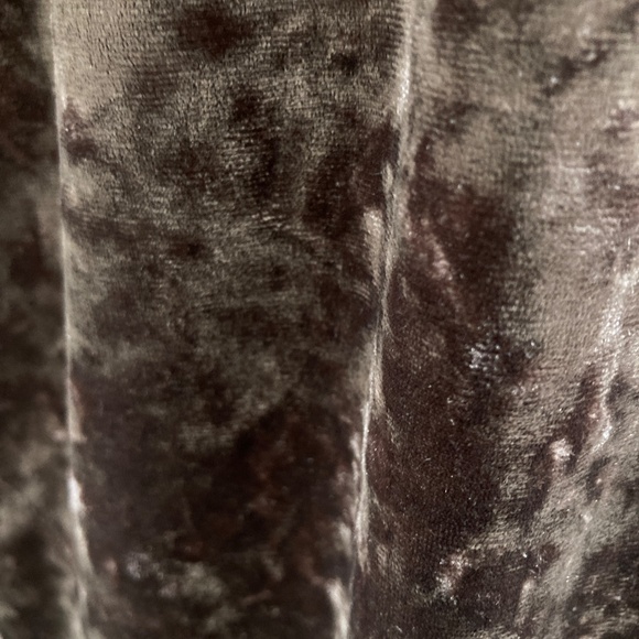 Mocha Crushed Velvet Button Up - Picture 7 of 9